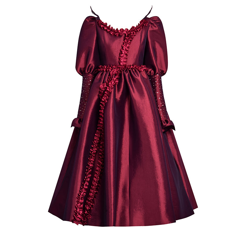 Enchanted Disenchanted 2 Giselle Cosplay Costume Ball Red Dress Halloween Carnival Suit