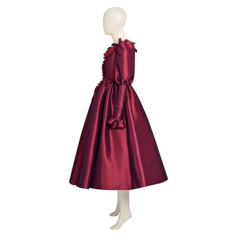 giselle red dress disenchanted Disenchanted Giselle Cosplay Costume Red Party Dress Outfits Halloween TrendsinCosplay