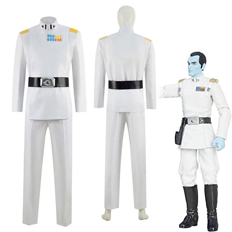 Star Wars Rebels Grand Admiral Thrawn Cosplay Costume White Soldier Un ...