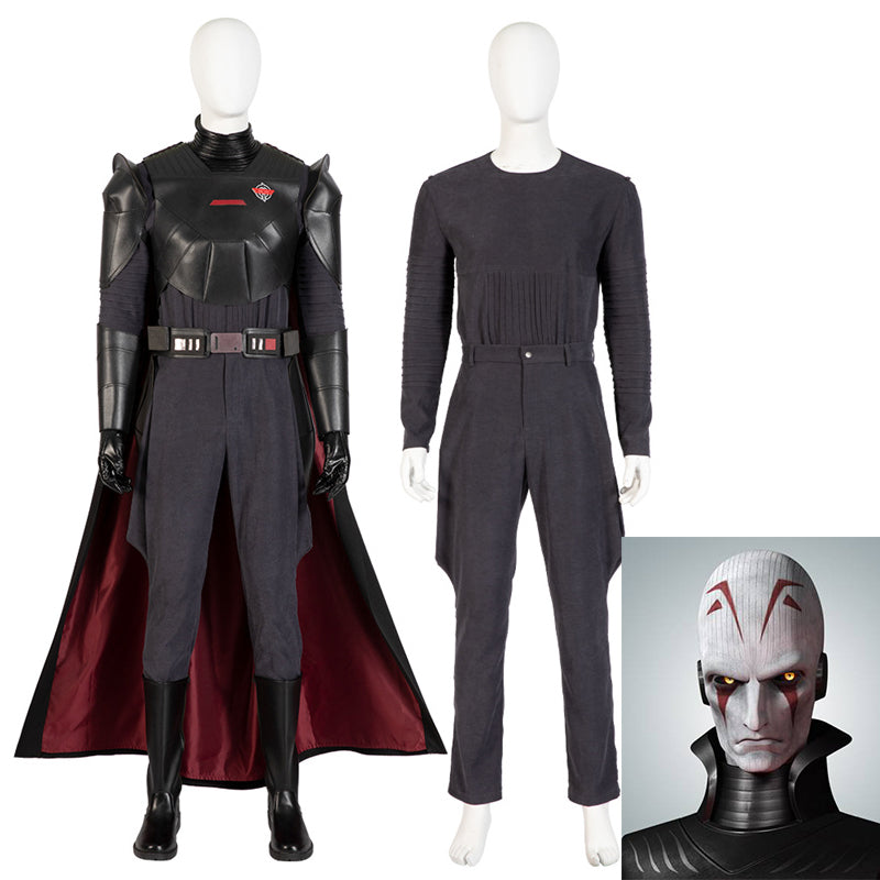 Obi Wan Kenobi Grand Inquisitor Cosplay Costume Star Wars Black Cloak Suit