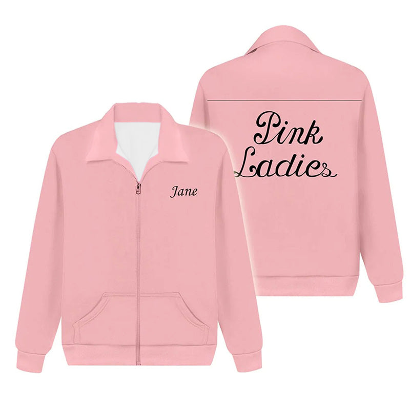 Grease: Rydell High Cosplay Costume Pink Ladies Coat Halloween Team Uniform