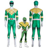2023 Mighty Morphin Power Rangers Cosplay Green Ranger Costume Dragon Ranger Halloween Jumpsuit