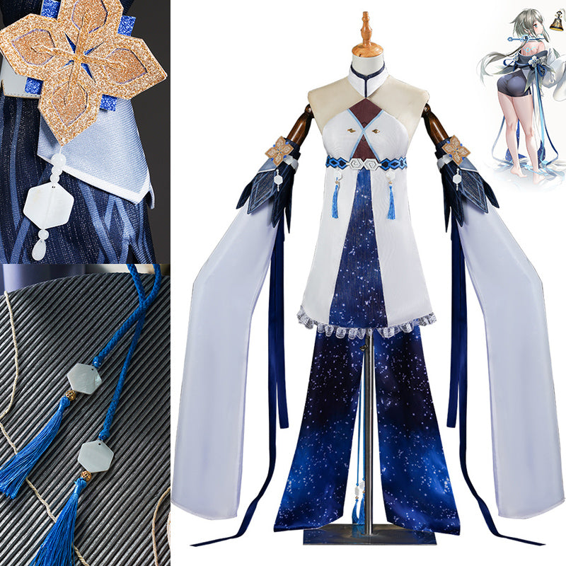 Genshin Impact GuiZhong Cosplay Costume Anime God of Dust Haagentus Dress Suit