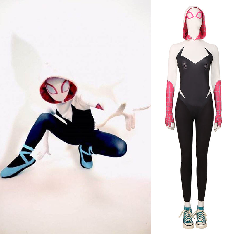 Gwen Stacy Costume Spider-man Across the Spider-Verse Cosplay Spiderman Jumpsuit Super Girl Suit