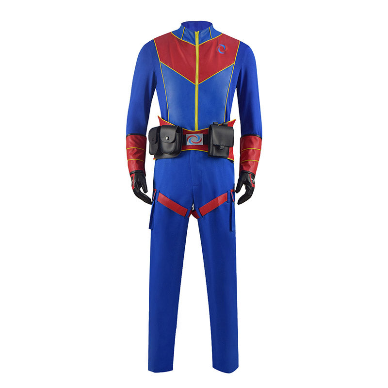 Henry Danger Costume Captain Man Cosplay Blue Uniform For Adult Men