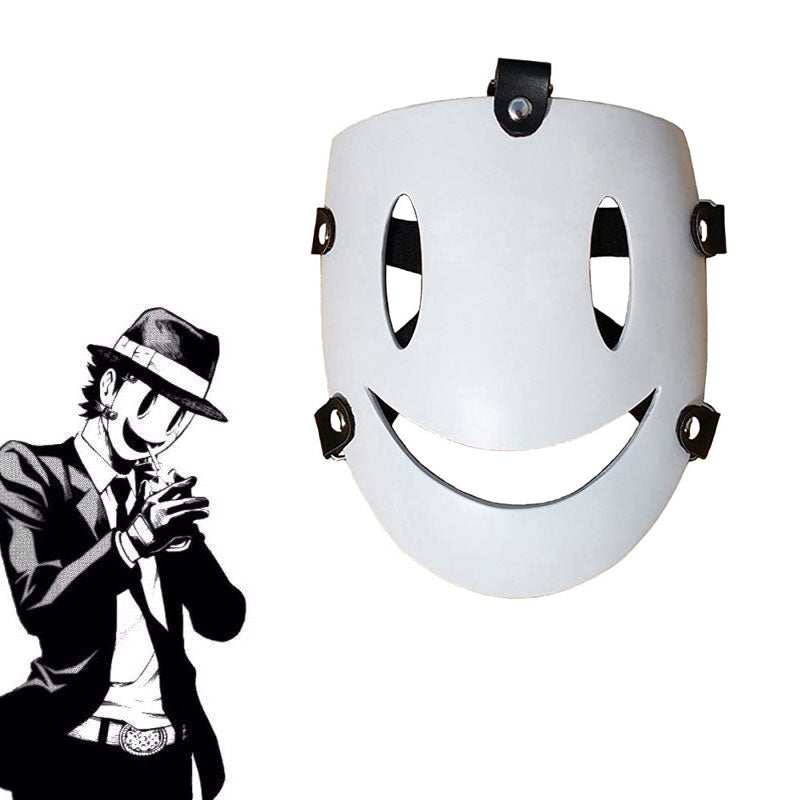 High Rise Mask Face High-Rise Invasion Tenku Shinpan White Smile Mask Halloween Cosplay Ma ...