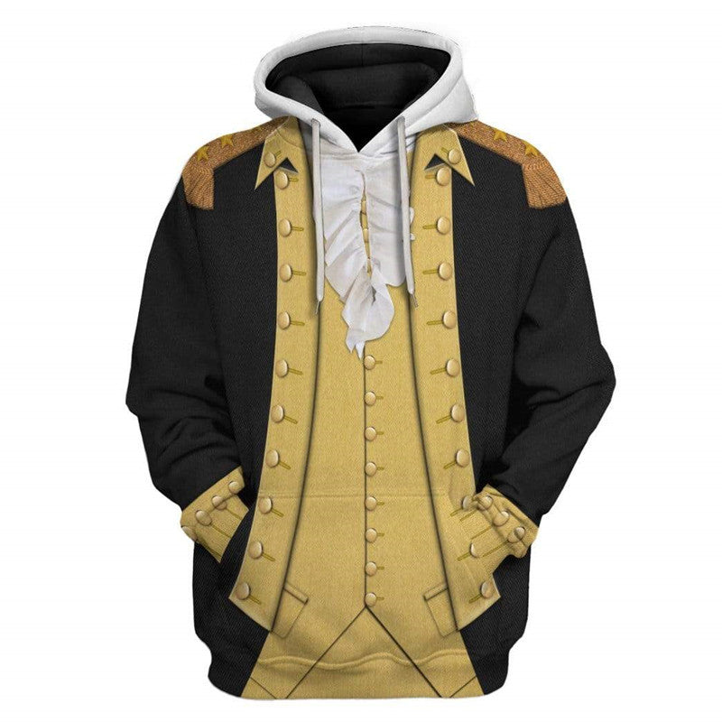 Revolutionary War Historical Hoodies Costume 3D Printed Hoodie Jacket Colonial Costume