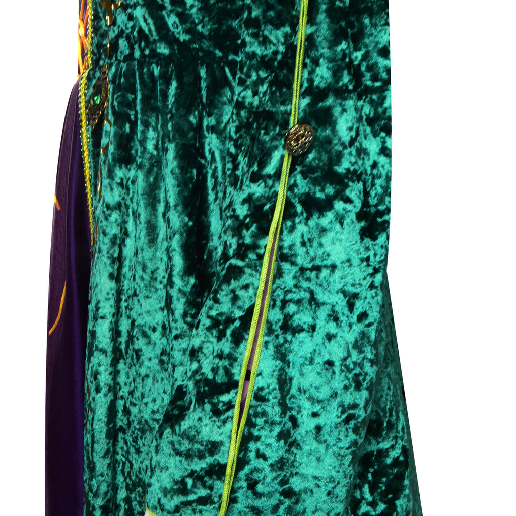 Hocus Pocus Winifred Sanderson Halloween Dress Suit Cosplay Costume Outfit with Wig