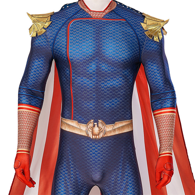 The Boys Season 3 Antony Starr Homelander Cosplay Costume Superhero Jumpsuit Halloween Suit With Cloak