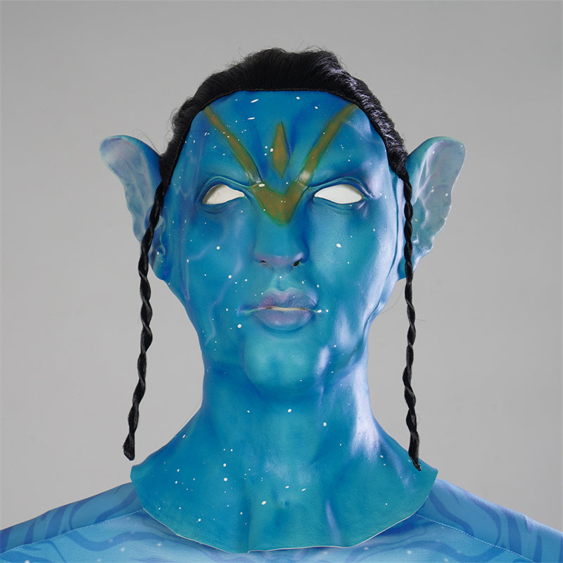 2022 Avatar 2 The Way of Water Jake Sully Cosplay Costume Blue Jumpsuit