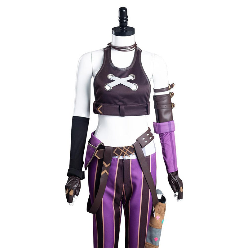 Jinx Cosplay League of Legends Arcane Costume Game Party Outfit