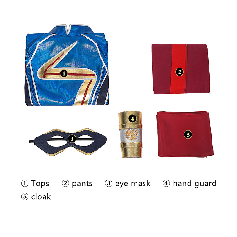 Kamala Khan Cosplay Costume Supergirl Outfit Halloween Carnival Suit