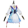 Genshin Impact Kamisato Ayaka Cosplay Costume Springbloom Missive Lolita Dress Suit With Straw Hat
