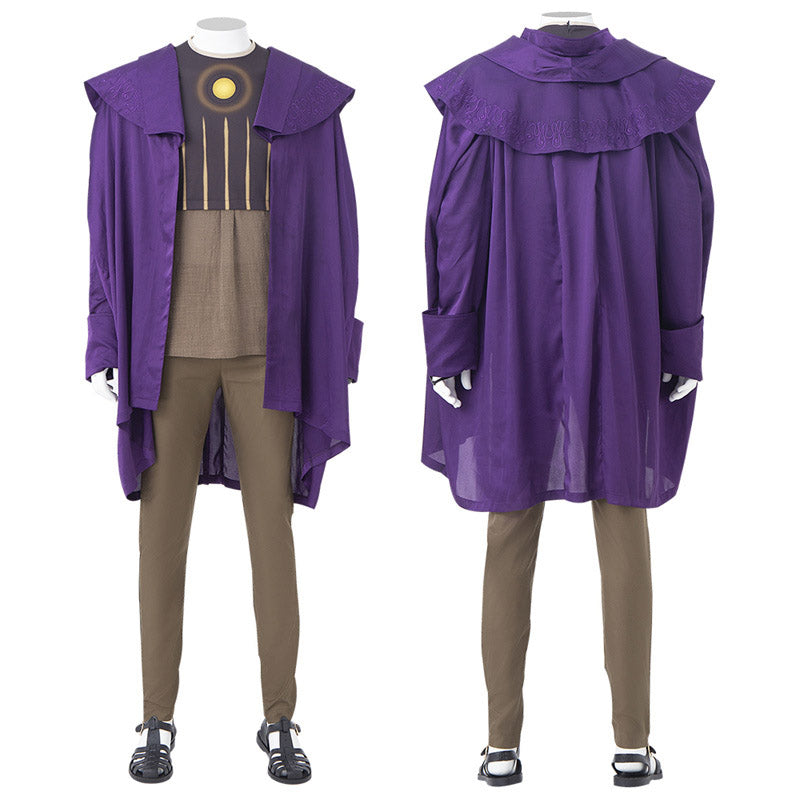 Kang the Conqueror Costume Loki Cosplay Halloween Uniform With Purple Cloak