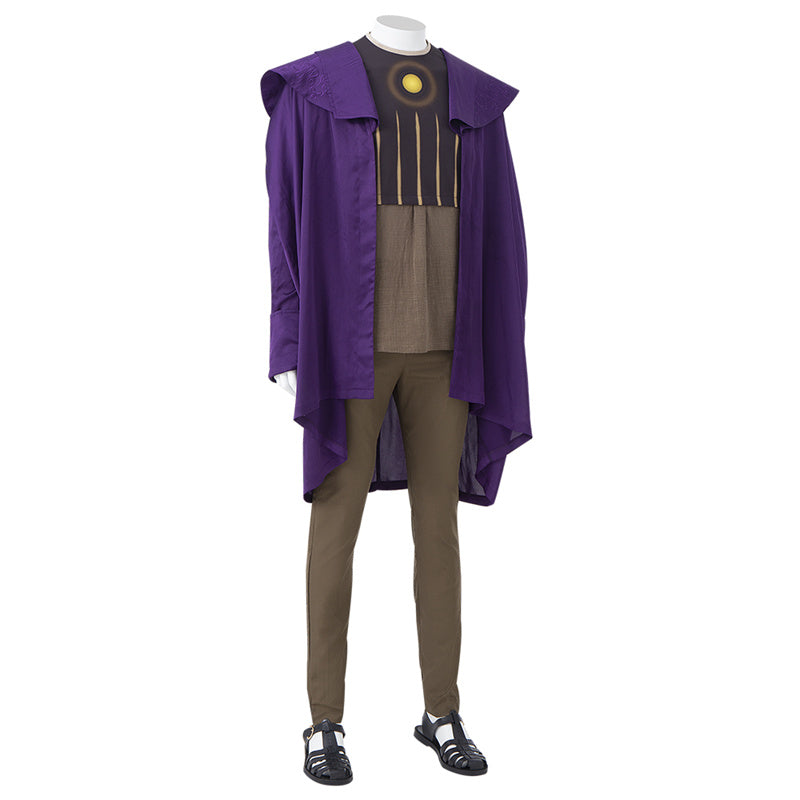 Kang the Conqueror Costume Loki Cosplay Halloween Uniform With Purple Cloak