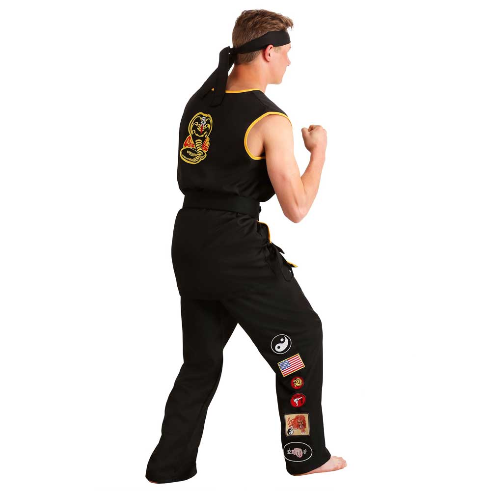 Karate Kid Cobra Kai Halloween Costume Sleeveless Shirt Pants Cosplay Jumpsuit