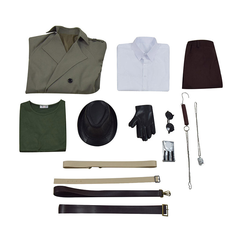 Resident Evil Village Karl Heisenberg Cosplay Costume Coat Outfit Halloween Carnival Suit