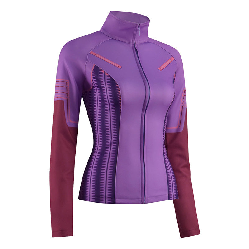 Hawkeye Kate Bishop Cosplay Costume Purple Jacket Women Coat Halloween Suit