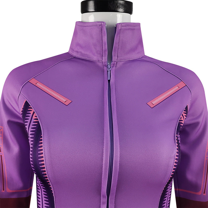 Hawkeye Kate Bishop Cosplay Costume Purple Jacket Women Coat Halloween Suit