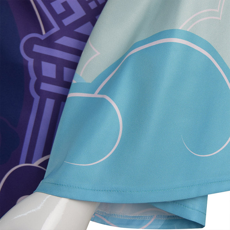 Genshin Impact Keqing Cosplay Summer Kimono Purple Cardigan Coat Shawl Cloak