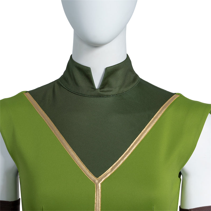 The Legend of Vox Machina Keyleth Cosplay Costume Green Suit With Horn Crown