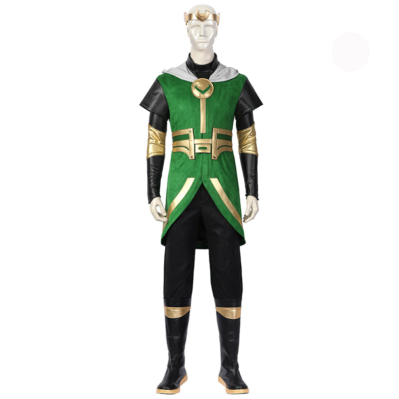 Kid Loki Cosplay Costume Superhero Green Suit Halloween Outfit, S / Male / Full set+Helmet+Shoes Kid Loki Cosplay Costume Superhero Green Suit Halloween Outfit, S / Male / Full set+Helmet+Shoes