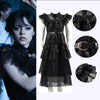 Kids Girls Wednesday Black Dress 2022 Wednesday Addams Raven Dance Dress Cosplay Costumes ACcosplay