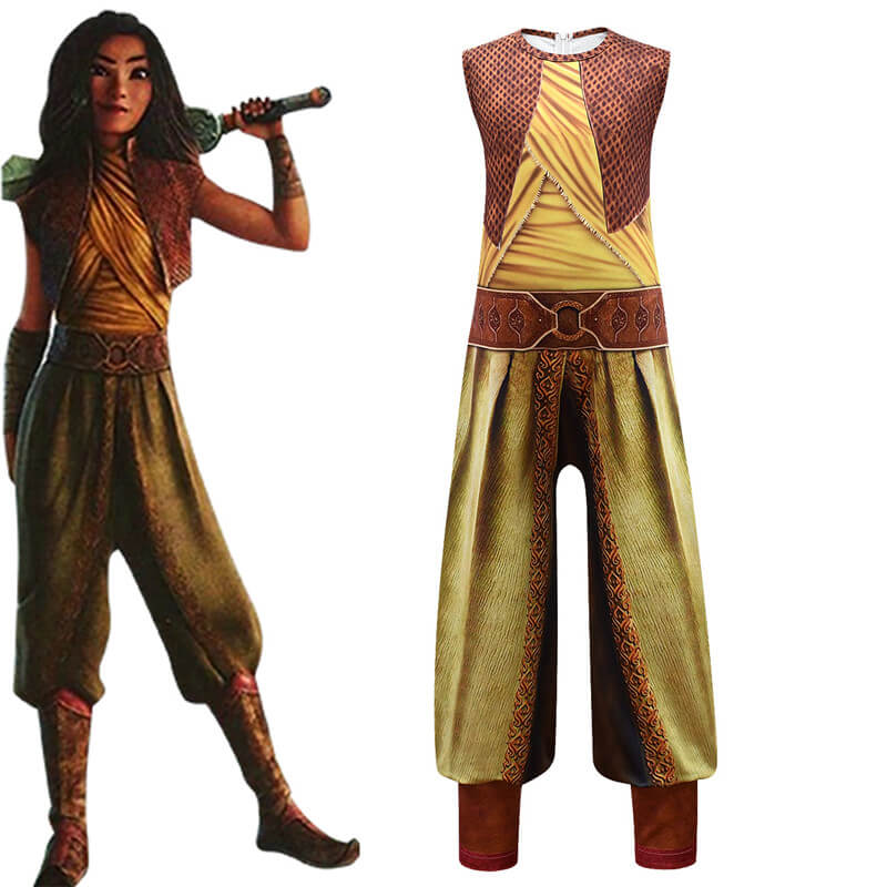 Halloween Raya Raya And The Last Dragon Raya Costume Halloween Jumpsuit Kids Hallowee ...