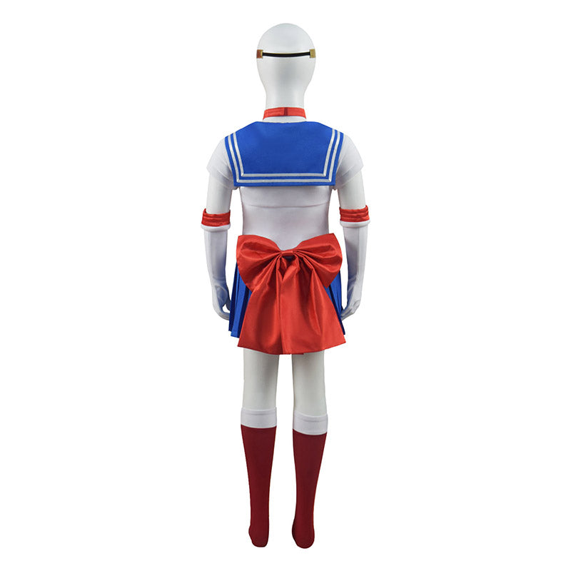 Kids Sailor Moon Costume Usagi Tsukino Cosplay Cute Dress Halloween Outfit