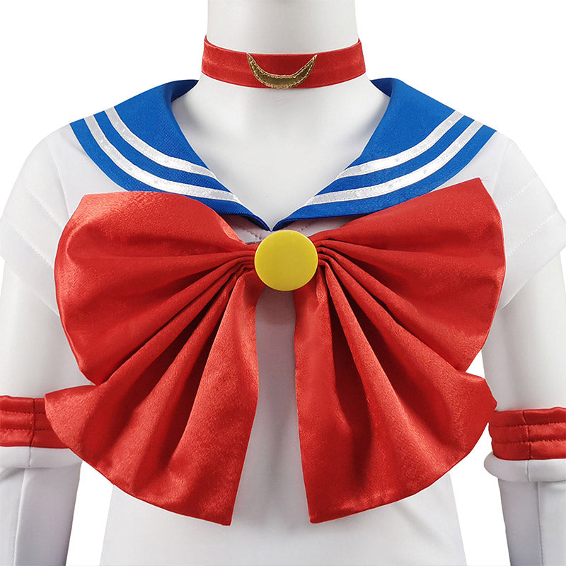 Kids Sailor Moon Costume Usagi Tsukino Cosplay Cute Dress Halloween Outfit