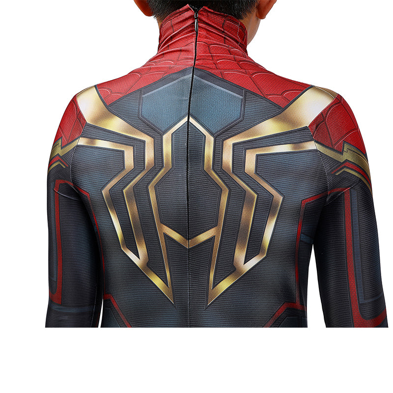 Kids Spiderman Costume Spider-man No Way Home Cosplay Costume Red gold Jumpsuit