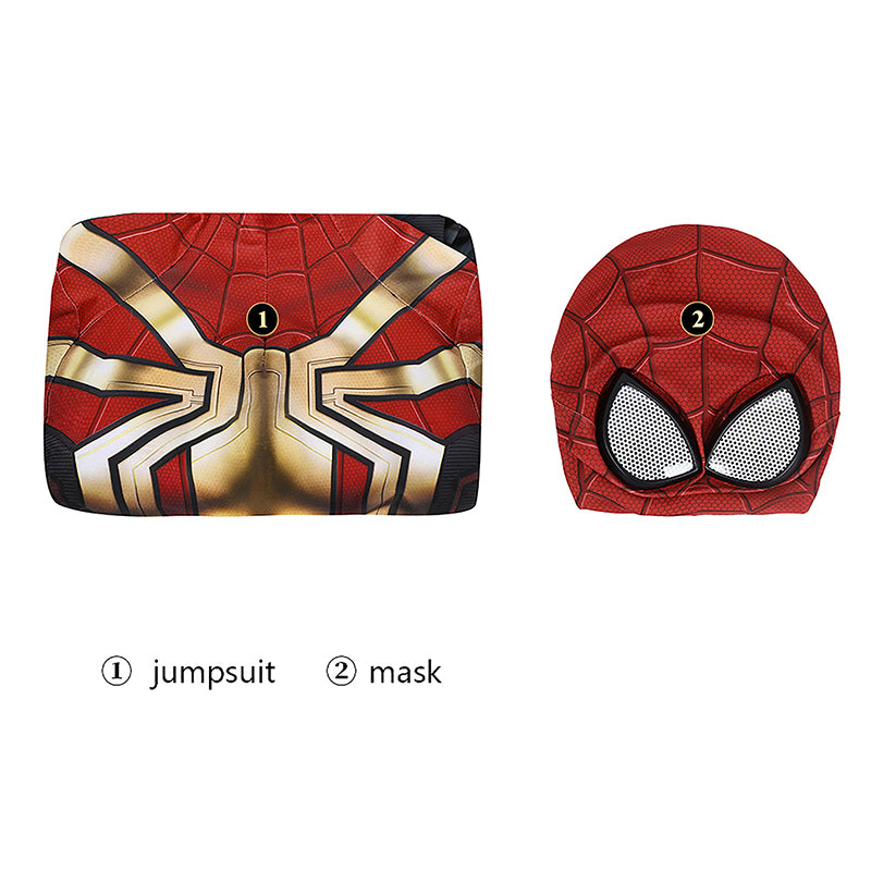 Kids Spiderman Costume Spider-man No Way Home Cosplay Costume Red gold Jumpsuit