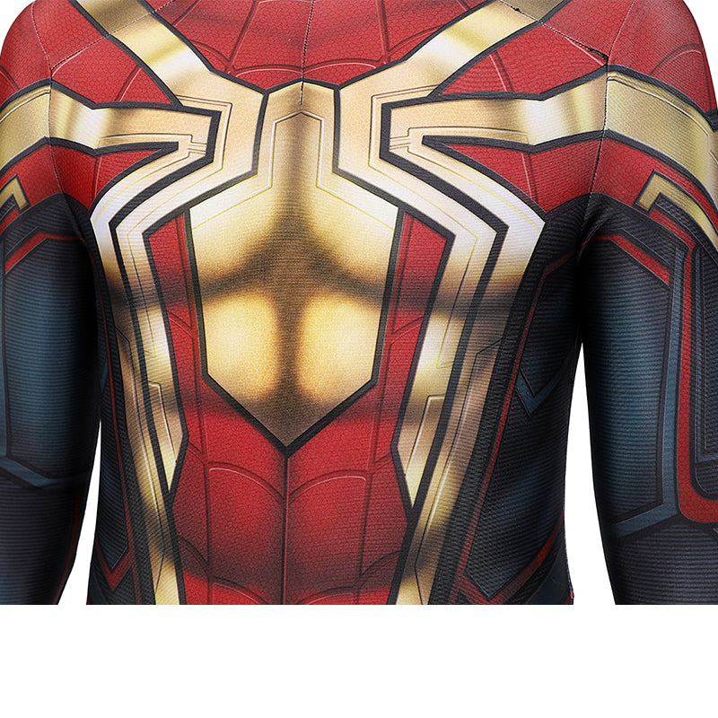 Kids Spiderman Costume Spider-man No Way Home Cosplay Costume Red gold Jumpsuit