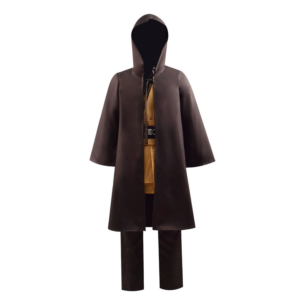 Kids Star Wars Costumes Obi-Wan Cosplay Costume Jedi Tunic Cloak Robe Full Set Outfit