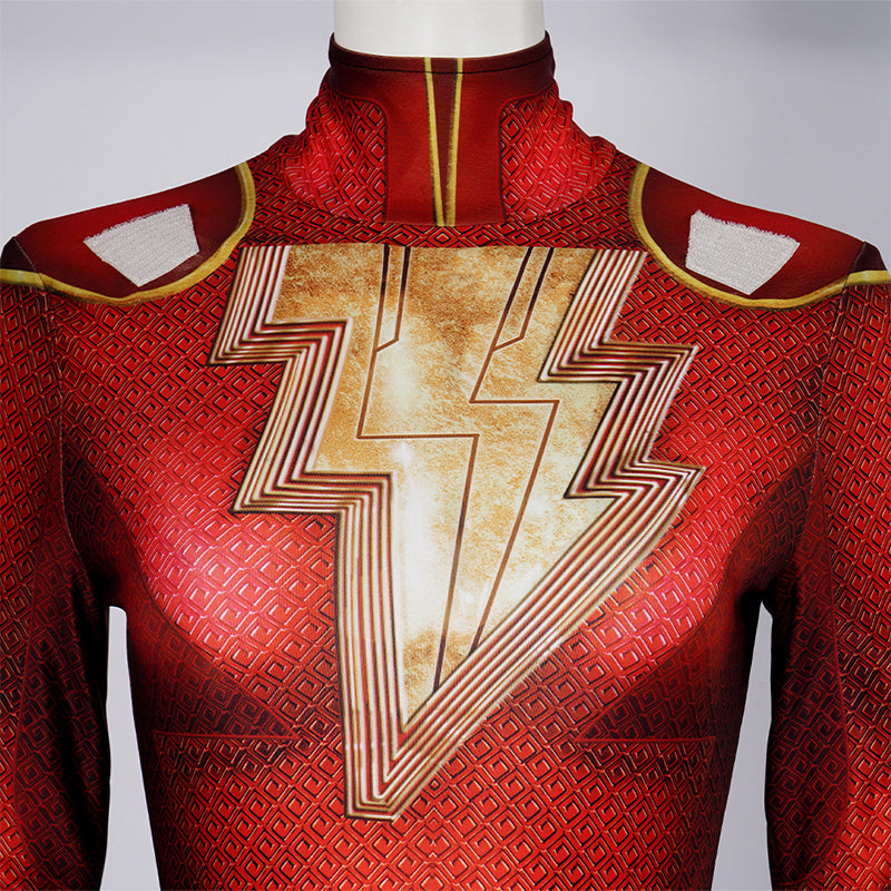 Shazam 2 Mary Cosplay Costume Supergirl Lady Shazam Jumpsuit Cape