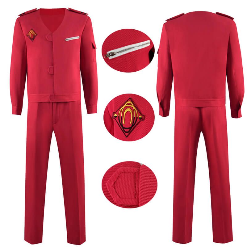 Land of the Giants Red Uniform Steve Burton Flight Jacket Cosplay Costumes ACcosplay