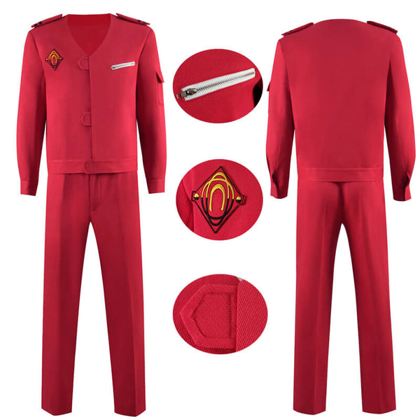 Land of the Giants Red Uniform Steve Burton Flight Jacket Cosplay