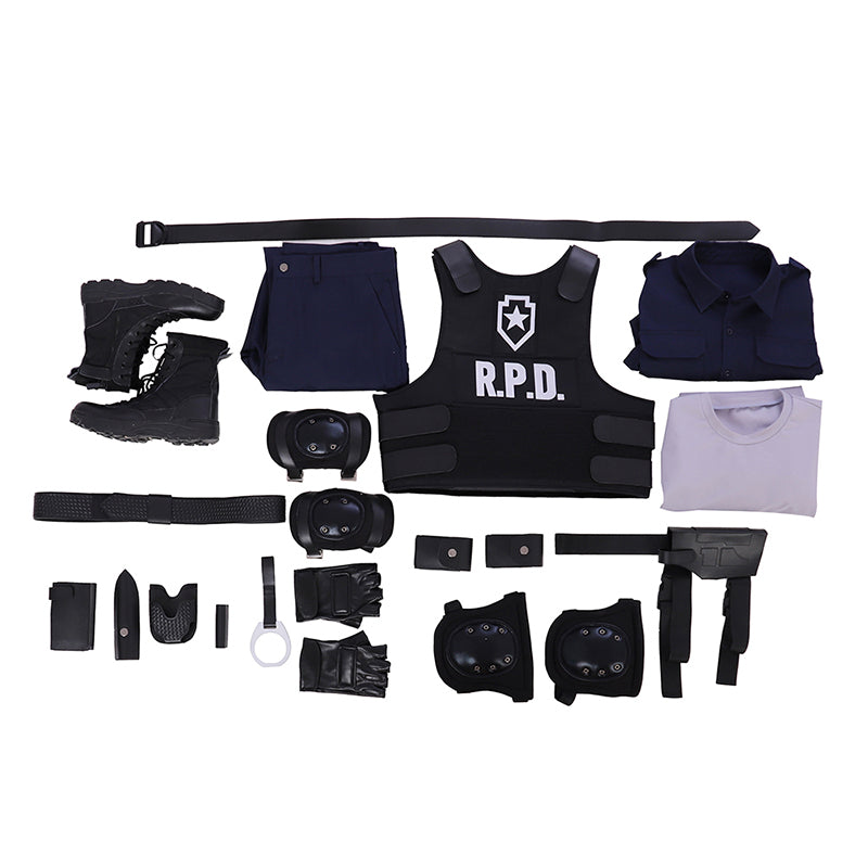 Leon Kennedy Cosplay Resident Evil 2 Remake Costume RPD Uniform Suit