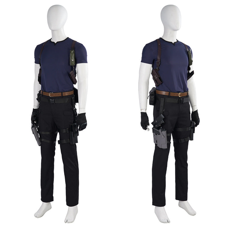 Leon Scott Kennedy Cosplay Costume Game Resident Evil 4 Remake Battle Suit Uniform