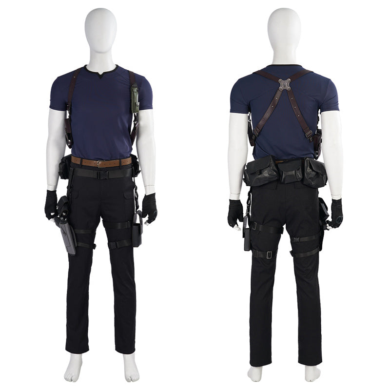 Leon Scott Kennedy Cosplay Costume Game Resident Evil 4 Remake Battle Suit Uniform