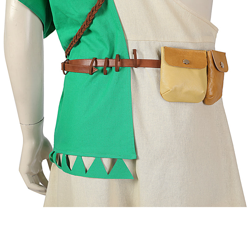 Link Costume The Legend of Zelda: Breath of The Wild 2 Cosplay Green Battle Suit