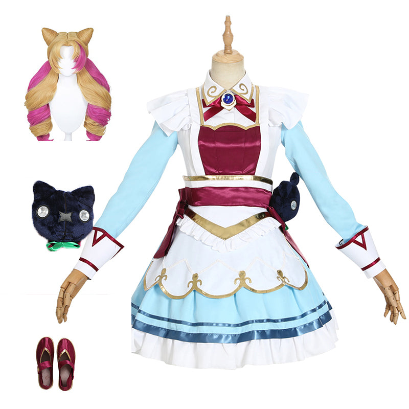 League of Legends Cosplay LOL Gwen Cosplay Cafe Cutie Costume Maid Lolita Dress