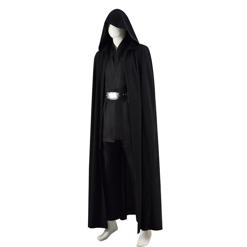 Star Wars Luke Skywalker Cosplay Costume Adult Jedi Luke Black Cloak Cape Outfit