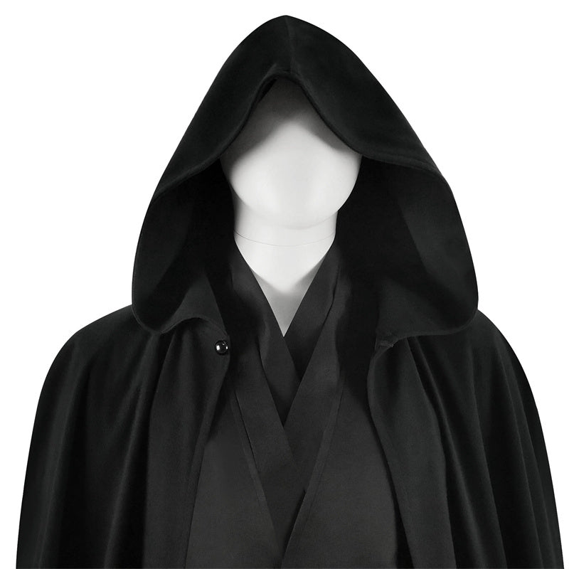 Star Wars Luke Skywalker Cosplay Costume Adult Jedi Luke Black Cloak Cape Outfit