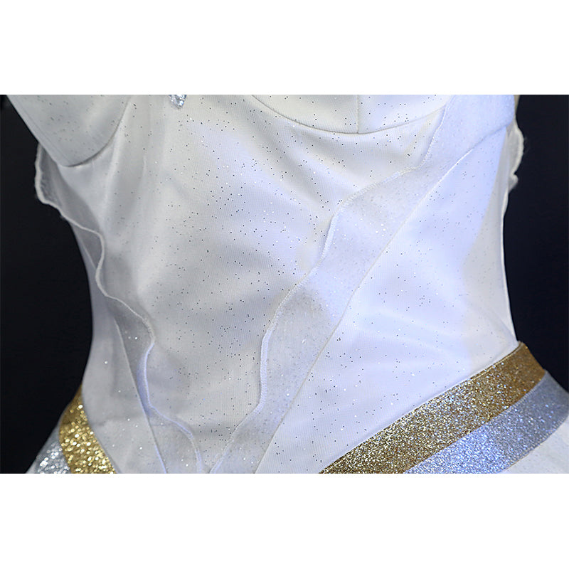 League of Legends Lux Cosplay Wild Rift Crystal Rose Lux Costume Wedding Dress