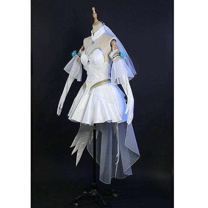 League of Legends Lux Cosplay Wild Rift Crystal Rose Lux Costume Wedding Dress