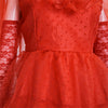 BeetleJuice The Maitlands Lydia Deetz Cosplay Costume Red Wedding Dress Halloween Party Suit