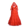 BeetleJuice The Maitlands Lydia Deetz Cosplay Costume Red Wedding Dress Halloween Party Suit