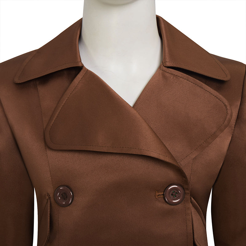 M3gan Coat M3GAN 2023 Amie Donald Cosplay Costume Killer Doll Brown Coat Costume