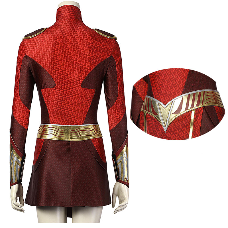 Shazam! Fury Of The Gods Mary Marvel Cosplay Lady Shazam Costume Supergirl Jumpsuit With Boots